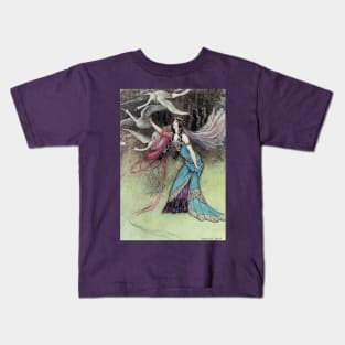 The Six Swans - Warwick Goble Kids T-Shirt